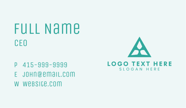 Teal Generic Technology Business Card Design Image Preview