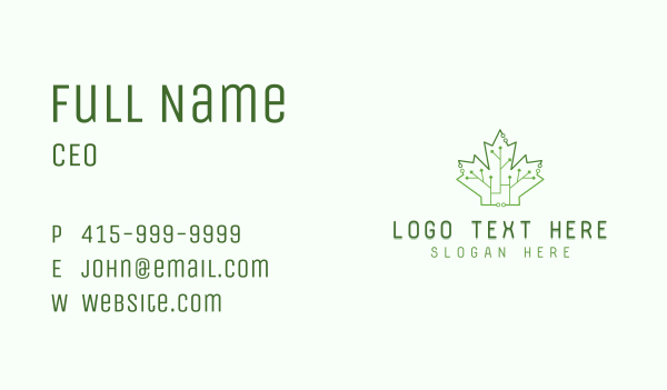 Maple Leaf Bioengineering  Business Card Design Image Preview