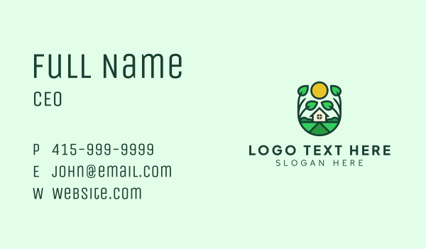 Environmental Lawn Landscaping  Business Card Design Image Preview