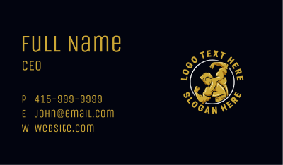 Bodybuilder Fitness Gym Business Card Image Preview