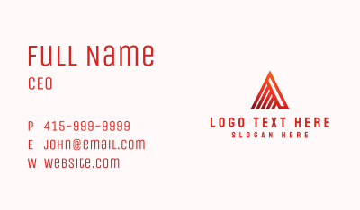 Linear Letter A Mountain Business Card Image Preview