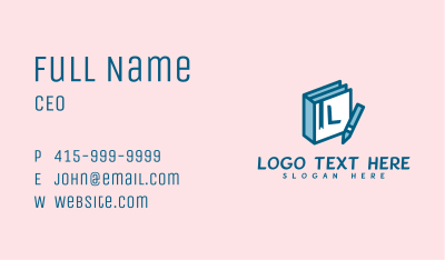 Book Publisher Lettermark Business Card Image Preview