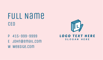 Book Publisher Lettermark Business Card Image Preview