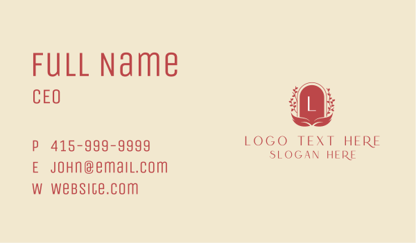 Floral Organic Garden Business Card Design Image Preview