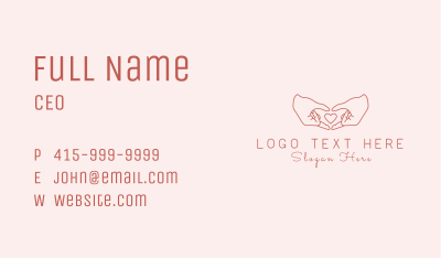 Heart Loving Hands Business Card Image Preview