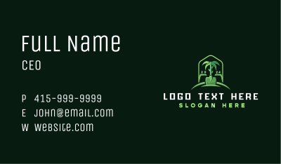 Landscaping Gardening Shovel Business Card Image Preview