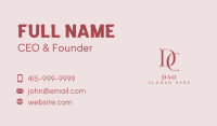 Red D & C Monogram  Business Card Image Preview