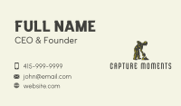 Construction Worker Silhouette Business Card Design