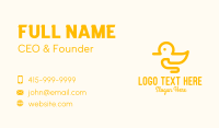 Yellow Duck Toy Business Card Image Preview