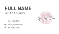 Round Fashion Wordmark Business Card Design