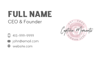 Round Fashion Wordmark Business Card Image Preview