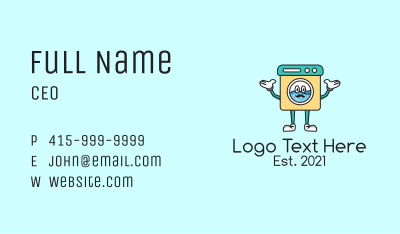 Laundromat Mascot  Business Card