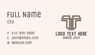 Letter T Advisory  Business Card Image Preview