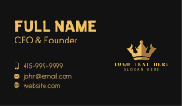 Premium Golden Crown  Business Card Image Preview