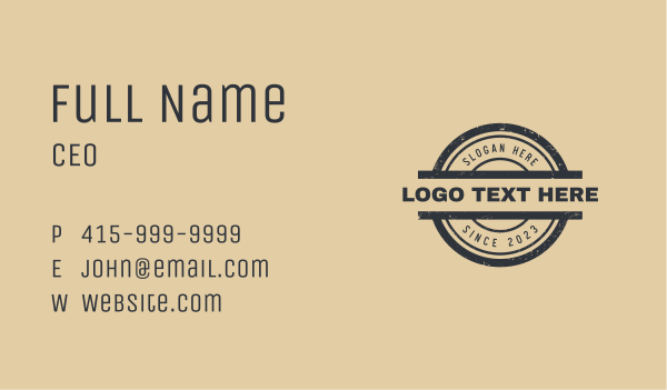 Vintage Rustic Firm Business Card Design Image Preview