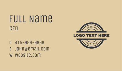 Vintage Rustic Firm Business Card Image Preview