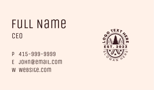 Rustic Woodworker Carpenter Business Card Design Image Preview