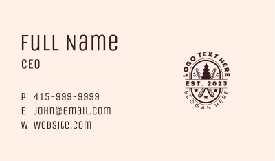 Rustic Woodworker Carpenter Business Card Image Preview