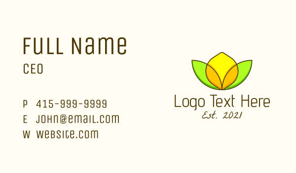 Minimalist Lemon Design Business Card Design Image Preview