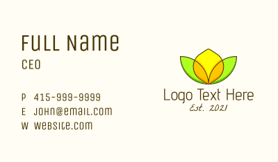 Minimalist Lemon Design Business Card Image Preview