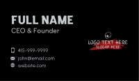 Skull Red Splash Wordmark Business Card Image Preview