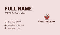 Noodle Chopsticks Bowl Business Card Design