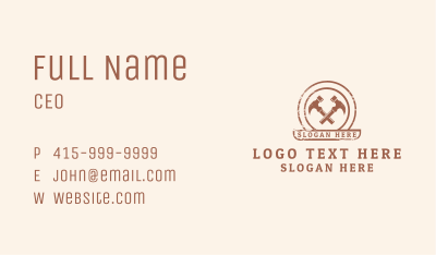 Hammer Carpentry Maintenance  Business Card Image Preview