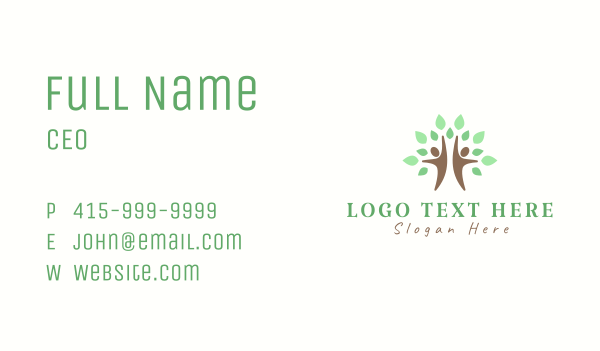 Nature People Tree   Business Card Design Image Preview