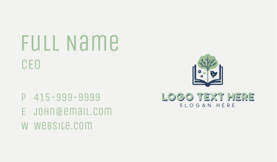 Educational Nature Book Business Card Image Preview
