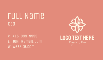 Floral Heart Decoration Business Card