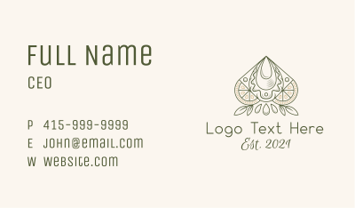 Organic Lemon Oil Droplet Business Card Image Preview