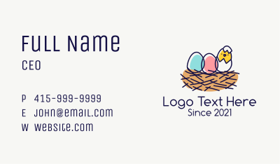Cute Chick Egg  Business Card Image Preview