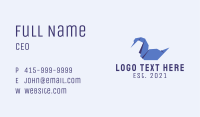 Blue Duck Origami  Business Card Image Preview