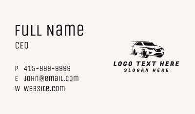 Black SUV Vehicle Business Card Image Preview