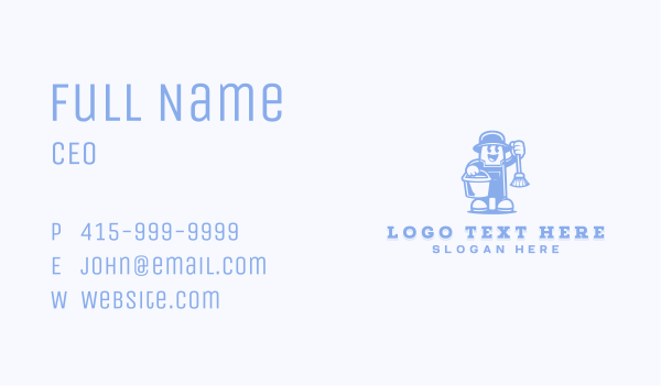 Janitorial Housekeeping Cleaner Business Card Design Image Preview