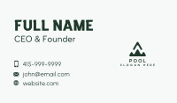 Geometric Peak Triangle Letter W Business Card Image Preview