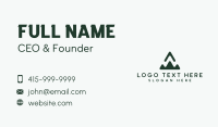 Geometric Peak Triangle Letter W Business Card Image Preview