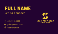 Yellow Electric Letter N Business Card Image Preview