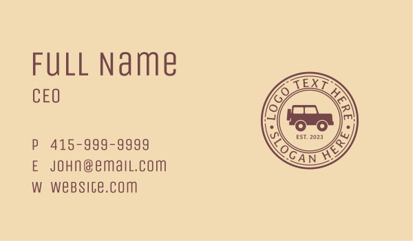 Hipster Vintage Travel Business Card Design Image Preview