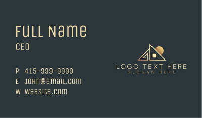 Geometric Sun Roofing Business Card Image Preview