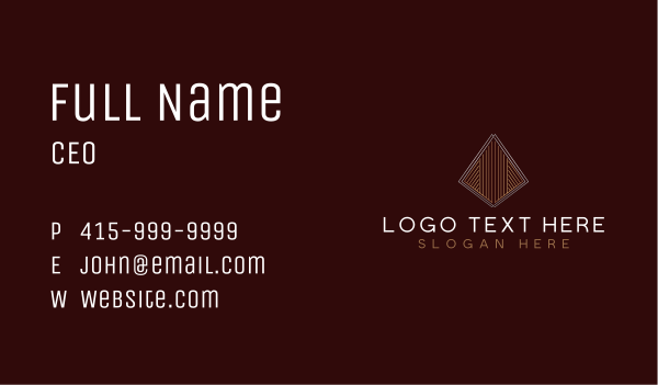 Luxe Premium Pyramid Business Card Design Image Preview