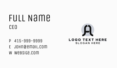 Generic Studio Letter FA Business Card Image Preview