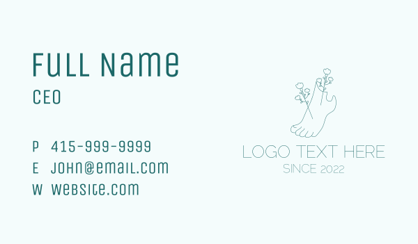 Green Feet Acupuncture  Business Card Design Image Preview