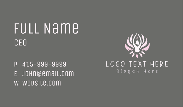 Lotus Flower Woman Business Card Design Image Preview