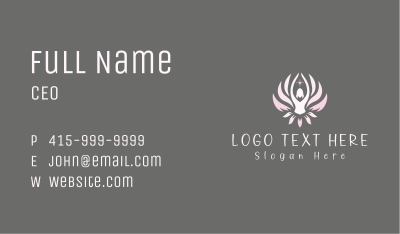 Lotus Flower Woman Business Card Image Preview