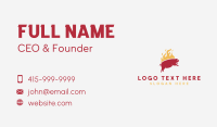 Flaming Pork Barbecue Grill Business Card Image Preview