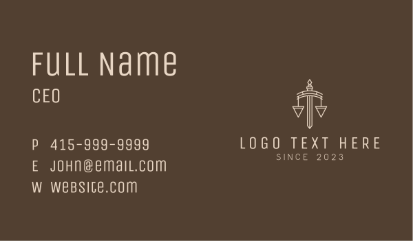 Law Firm Scale Sword Business Card Design Image Preview