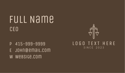 Law Firm Scale Sword Business Card Image Preview