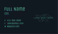Green Geometric Tech Wordmark Business Card Image Preview