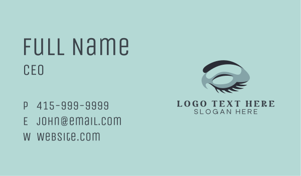 Closed Eye Lashes Business Card Design Image Preview
